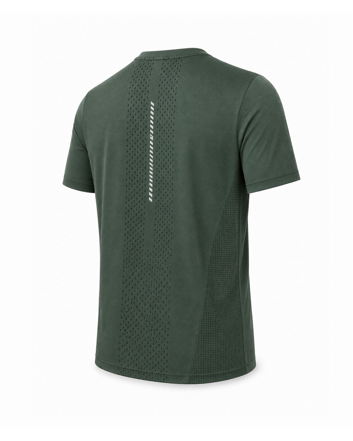 YAKA Nation ALTA Military Green Motion tee – angled back view