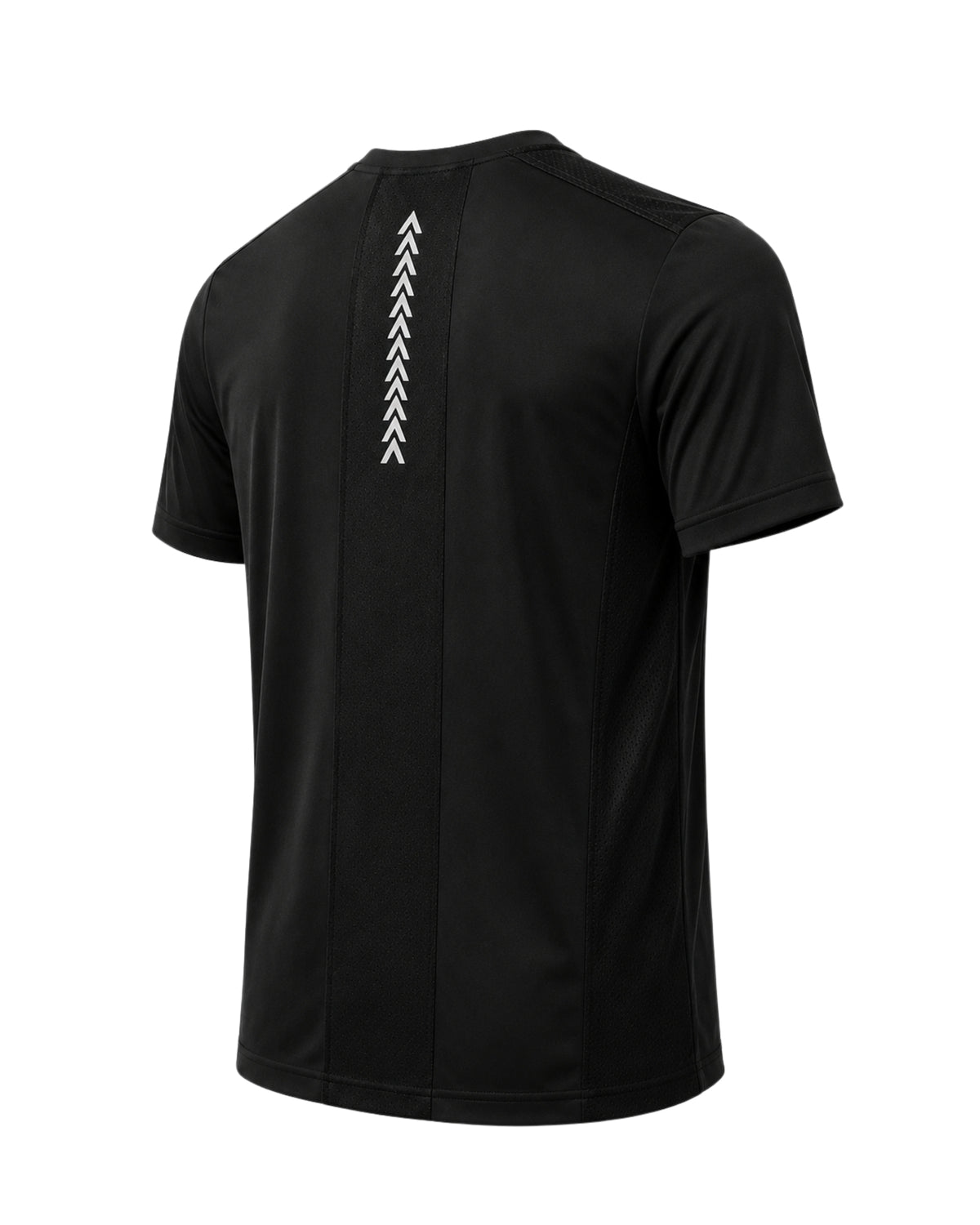 YAKA Nation AVRA Phantom Black performance tee – angled back view